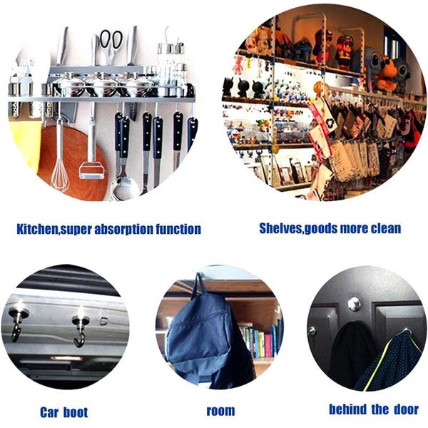 

new 4pcs magnetic hooks powerful heavy duty neodymium magnet refrigerator surfaces not scratch sci88