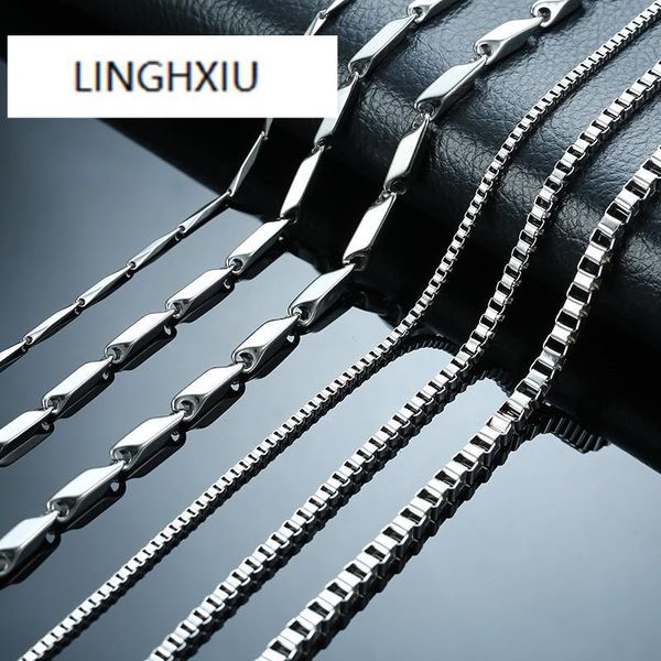 

chains 316l stainless steel silver color chain for men women italian style thin 2mm 3.5mm 4mm 4.5mm 5mm necklaces