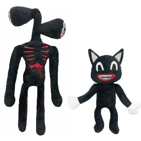 

2pcs/set anime siren head plush toy figures legends of horror black cat stuffed doll juguetes sirenhead peluches toys for children gifts