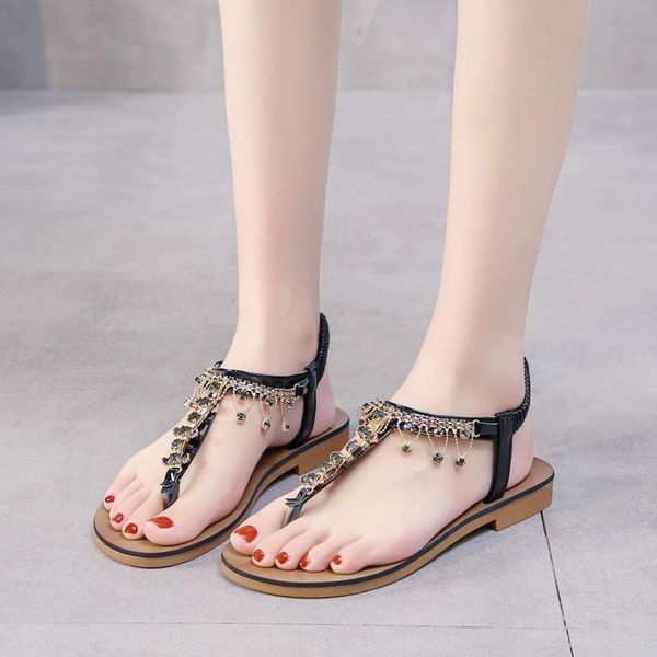 

flip flops platform female sandal flat summer shoes woman clear heels corrective girls without spring beach 2021 fashion plastic, Black