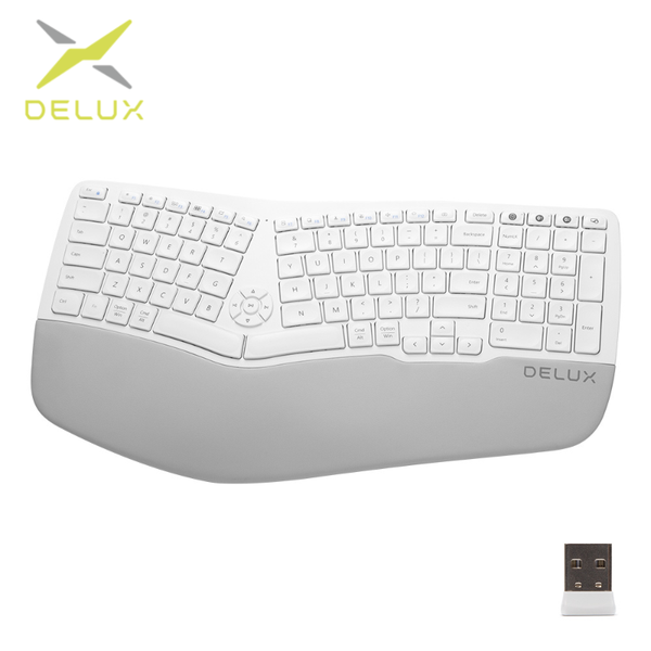 

keyboards delux gm902 ergonomic wireless bluerooth keyboard scissor switches rechargeable keypads for lapcomputer
