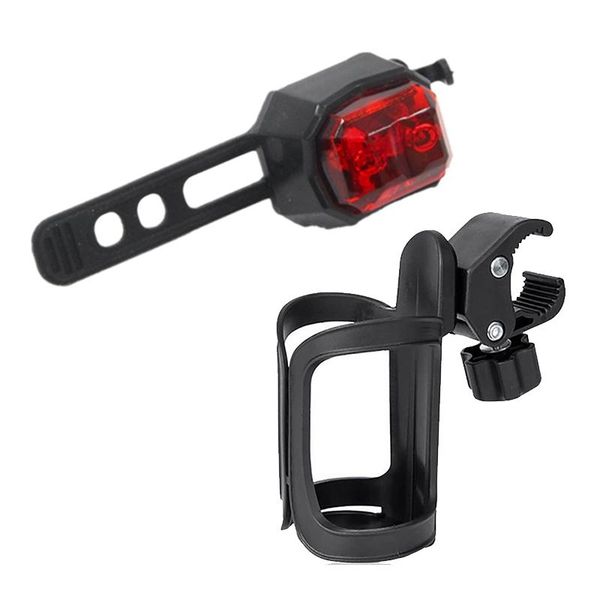 

water bottles & cages 2 pcs bicycle accessories: 1 usb charge waterproof bike warning lamp cup holder stroller bottle holders