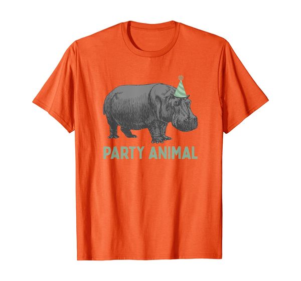 

party animal hippo birthday t-shirt, hippo birthday t-shirt, White;black