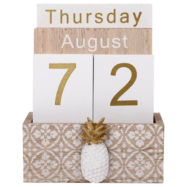 

novelty items 1 set wood calendar ornament decor creative office home
