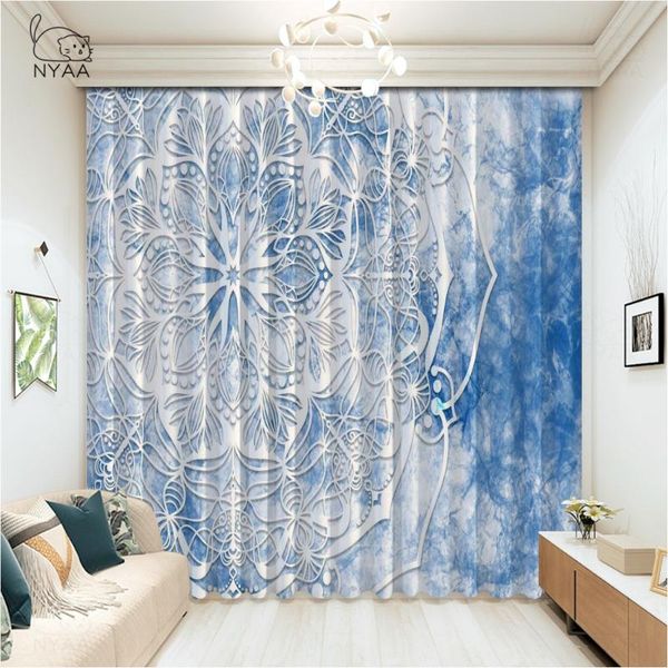

curtain & drapes lotus abstract flower mandala design home decor modern curtains for living room bedroom window
