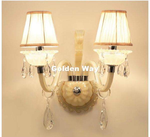 

wall lamp clear k9 crystal luxury bedroom bedside candle scones ac 100% d