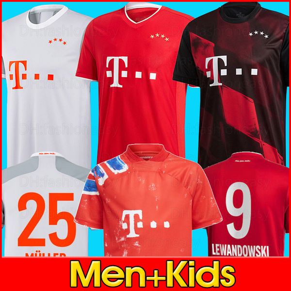 

bayern 20 21 lewandowski sane soccer jersey coman munich muller davies football shirt men kids kit munchen 2020 2021 humanrace fourth 4th, Black;yellow