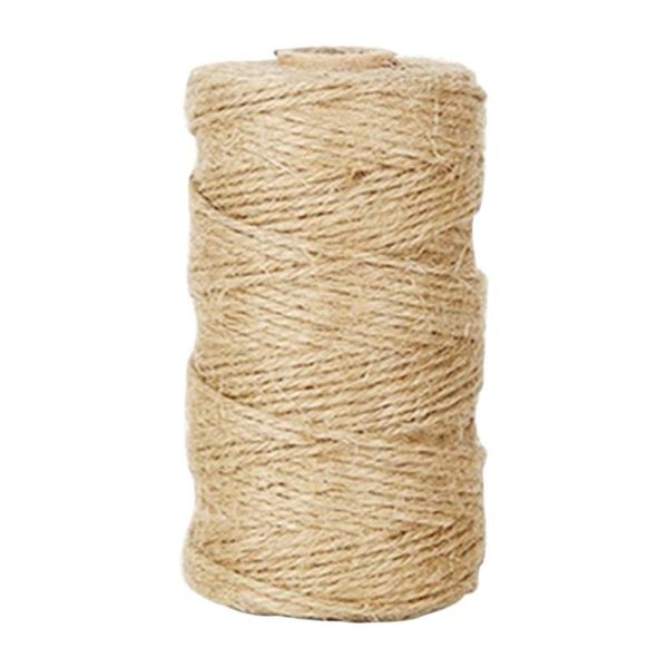 

yarn 100m/roll arts rope durable twine diy cord strings lights jute craft for gardening applications natural, Black;white