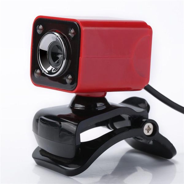 

webcams basix webcam usb camera web 4 led lights computer with mic 360 degree for