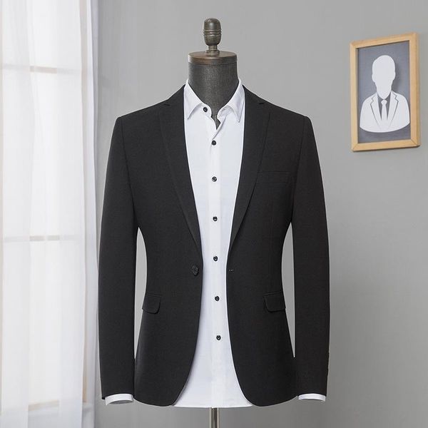 

men's suits & blazers fashion casual men blazer slim suit masculino male jacket clothing size m-3xl, White;black