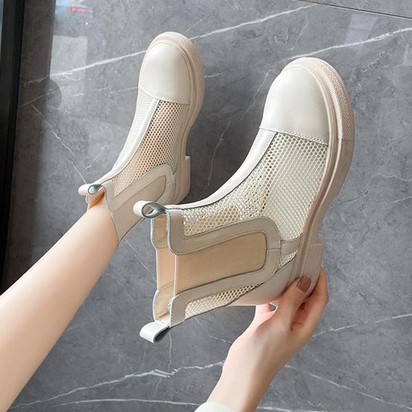 

boots lady shoes luxury designer round toe boots-women flat heel fashion sandals mid calf lolita rubber low mid-calf 2021 rock, Black