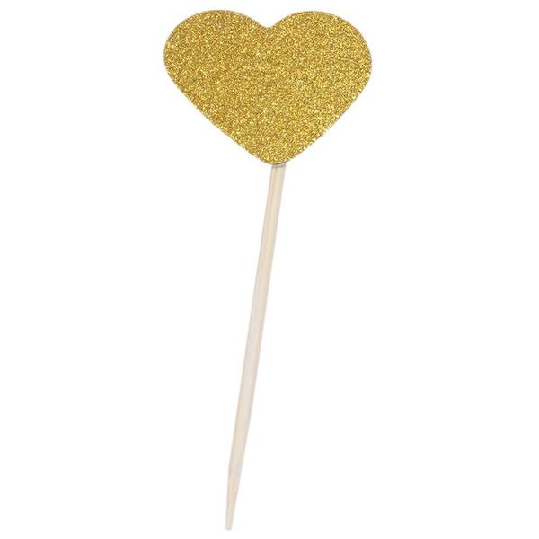 

other festive & party supplies 40 pieces / set of golden bling heart shape insert card with toothpick for wedding birthday cute lovely gift