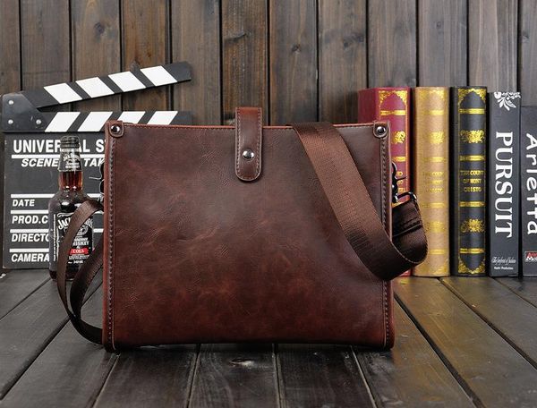 

briefcases men's single shoulder slung casual ipad retro bag