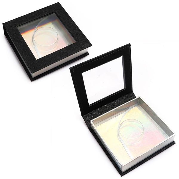 

false eyelashes no label lash boxes 2021 empty color black magnet