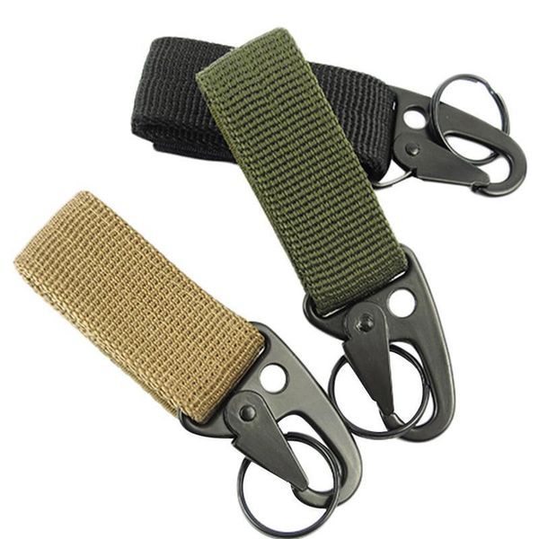 

50pcs climbing accessory outdoor carabiner strap clip nylon tactical molle backpack key hook webbing buckle hanging bel jllvuz