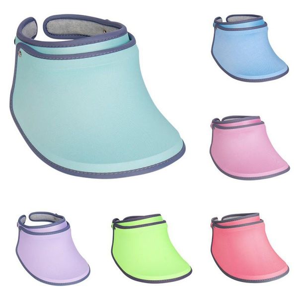 

sun visor hats large brim summer uv protection beach cap 1, Black;white