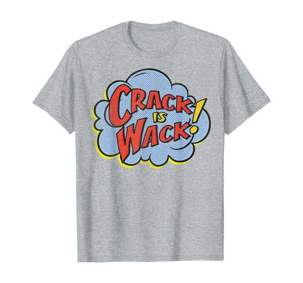 

crack is wack anti drug retro pop art comic t-shirt, White;black