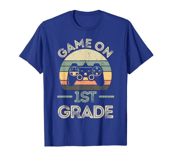 

first grade shirt funny game on 1st grade gift shirt, White;black