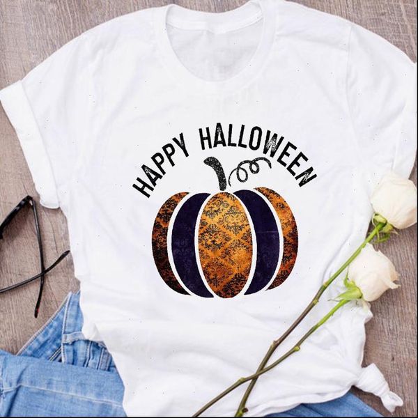 

women graphic plaid pumpkin 90s autumn fall happy thanksgiving halloween clothes lady tees female t shirt womens t shirt, White