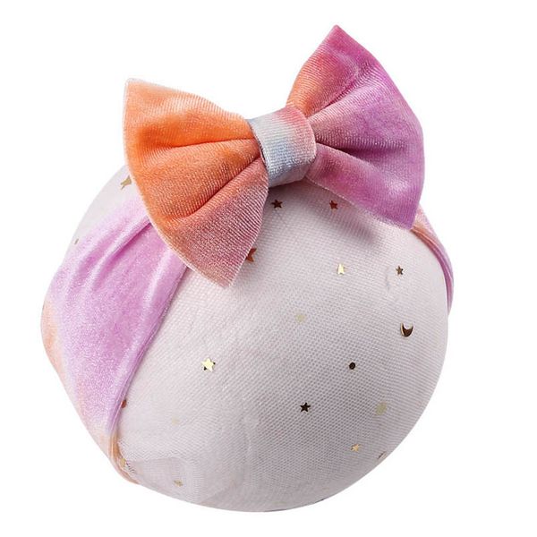 

girls hair accessories baby headbands things children headband kids head bands velvet 4 inch bow print hairband elastic childrens accessory, Slivery;white