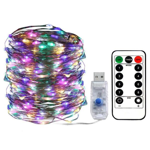

strings 100 led fairy string lights 5v usb starry light waterproof copper silver wire decorative with remote for valentine