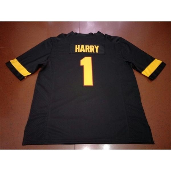 

668 arizona state sun devils n'keal harry #1 real full embroidery college jersey size s-4xl or custom any name or number jersey, Black