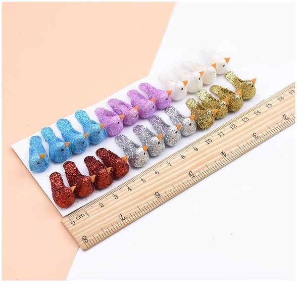 

24pcs fake foam multicolor bird fridge sticker christmas wreath decorations for home wedding party kids toys artificia jllneh