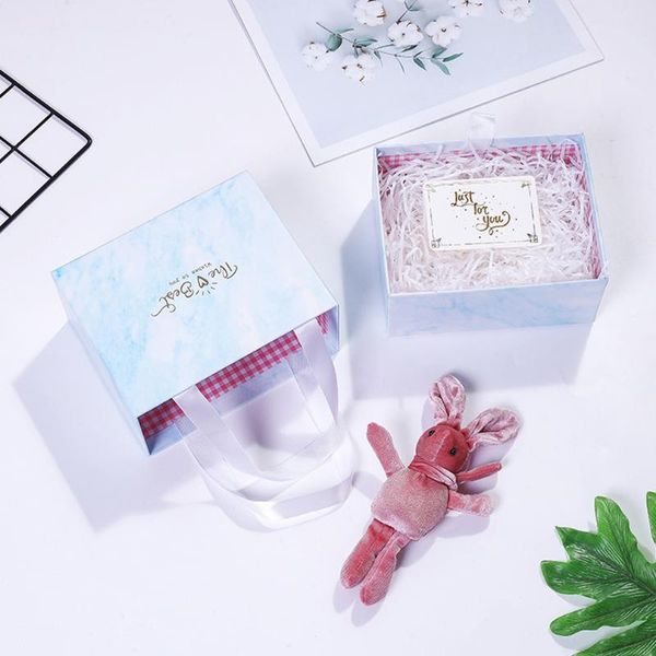 

gift wrap 1pcs portable drawer box fashion marble pattern party supplies packaging wedding birthday candy chocolate gifts decor