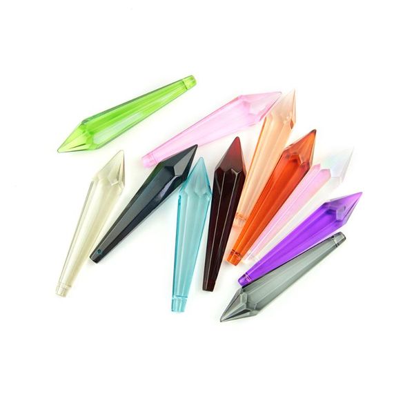 

80mm 10pcs crystal prisms icicle drops hanging pendants