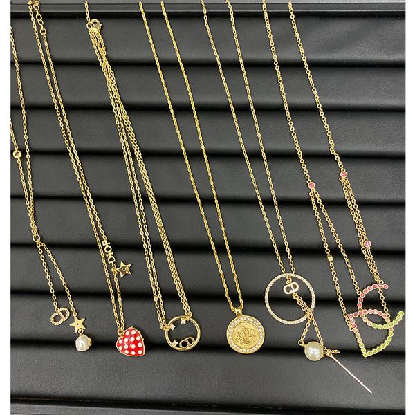 

70% off outlet online family necklace 2021 new letter women's net red fashion style necklace, Black