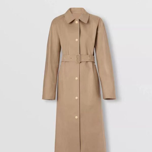 

women's trench coats long classic windbreaker waterproof british high-end english style autumn winter gabadian solid color size coat k5, Tan;black