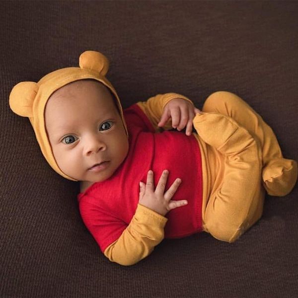 

clothing sets baby clothes born pography props girls boys hats romper set indoor diy po shooting accessories, White