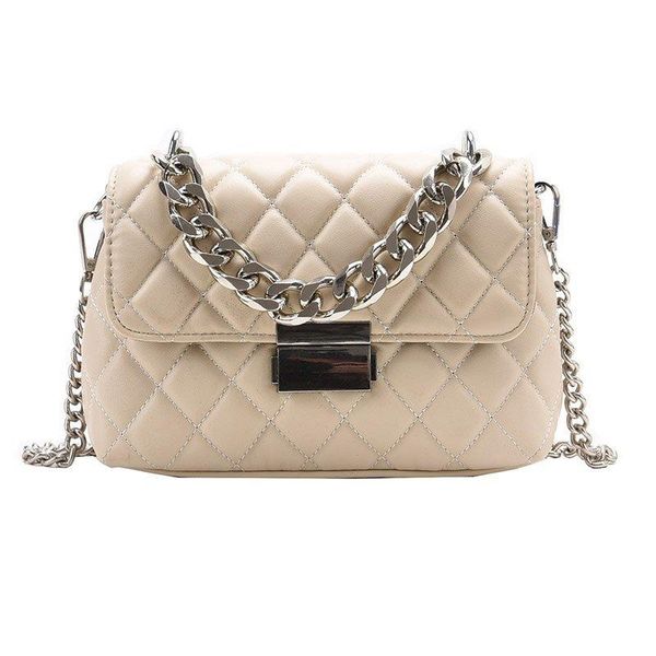 

brand designer fashion women's silver chain small flap crossbody bag 2021 winter shoulder handbags pu leather totes cross body
