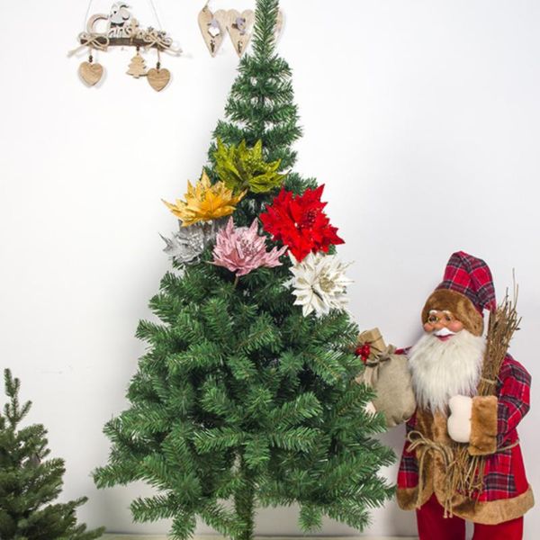 

christmas decorations christmas simulation leaves dusting flower arrangement ornaments suitable for decorating trees