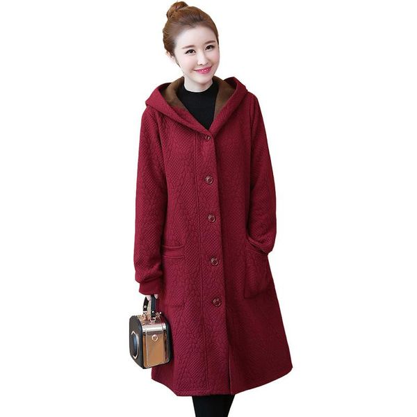 

women's trench coats plus size 4xl 5xl autumn winter women parka long hooded thick cotton warm female jackets loose coat jacket outerwe, Tan;black