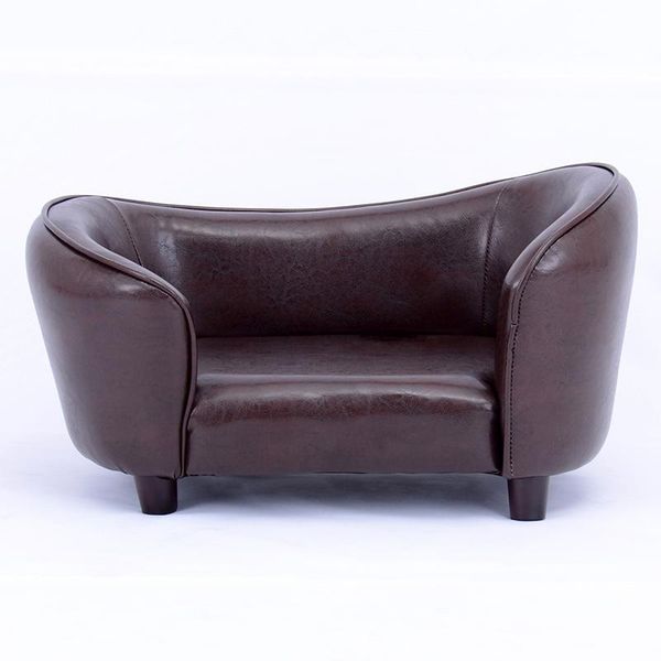 

leather wood cute pet sofa brown small pet bed fashion products dog nest cat bed dog house beds home for small dogs