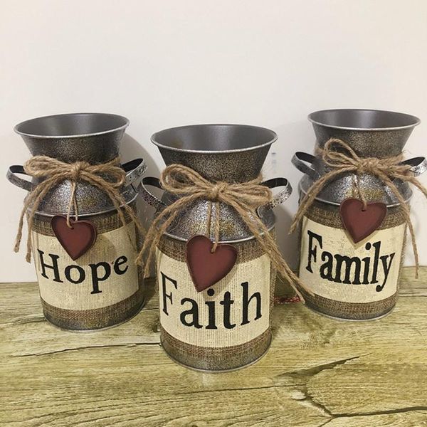 

iron bucket european retro style home furnishings place groceries metal vase decoration gift pgraphy props