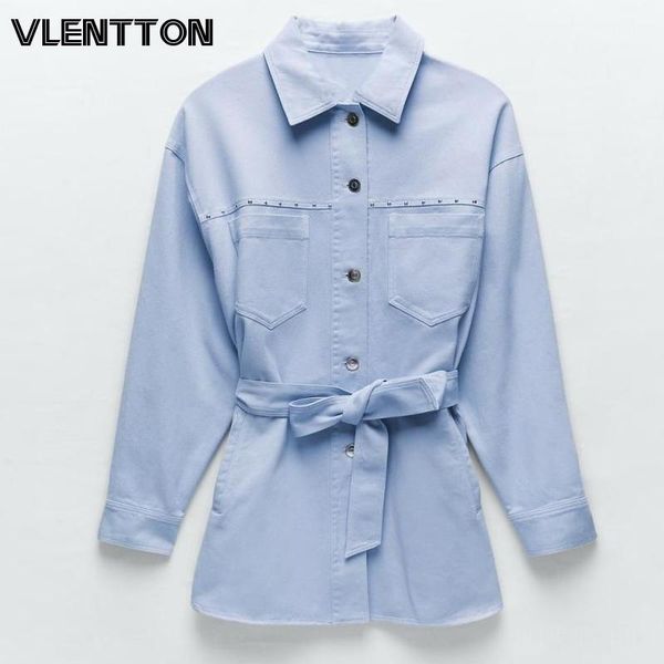 

women's jackets 2021 autumn women oversize vintage long denim jacket chic sashes rivet jeans coat female casual loose cowboy chaqueta, Black;brown