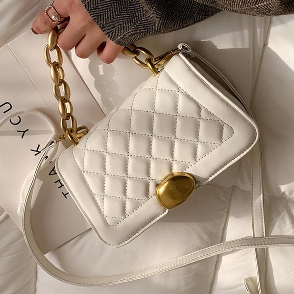 

lattice square tote bag 2021 fashion new high-quality pu leather women's designer handbag travel shoulder messenger bag purses c0227