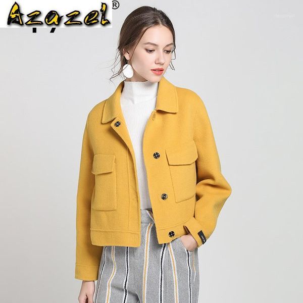

wool coat female spring autumn jacket women clothes 2021 korean elegant woolen coats and jackets casaco feminino zt2240 women's & blen, Black