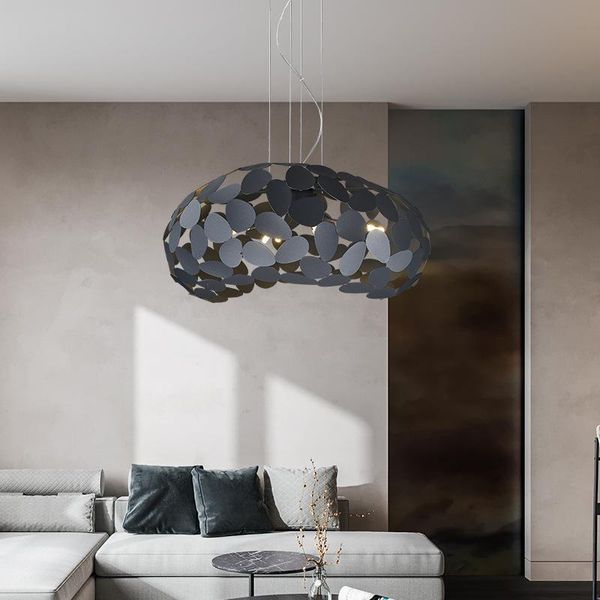 

chandeliers home decoration salon led for living dining room loft stainless steel art golden hanging lamps ceiling