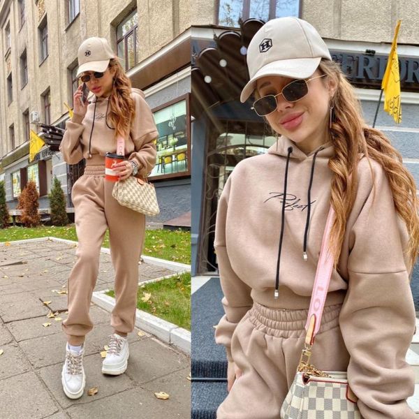 

women's two piece pants 2 set spring autumn women tracksuit zipper sweatshirt+pants sportwear casual sports suit hoodies female 2021, White