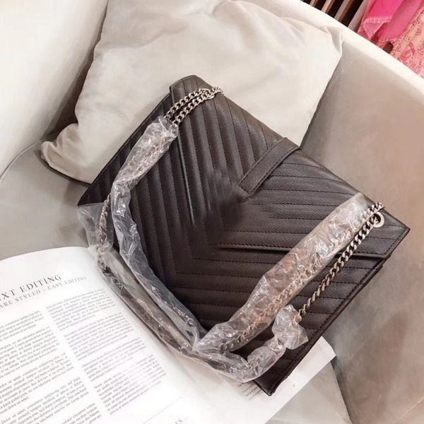 

new european style classic ladies shoulder bag handbag tote itbag pure noble soft 31cm making, Black