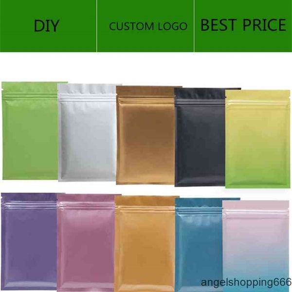 

matt color resealable zip mylar bag food storage aluminum foil bags plastic smell proof bag in stock s 1
