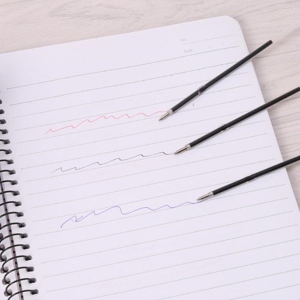

ballpoint pens 100pcs 0.7mm pen refill black blue red stationery school office supply r9ja, Blue;orange