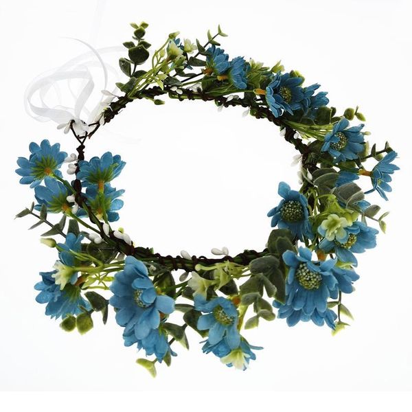 

wholesale daisy flowers crown festival headpiece women hair accessories headdress baby crown floral garland wedding qylrow