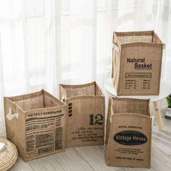 

storage bags collapsible jute box sorting and baskets for miscellaneous underwear