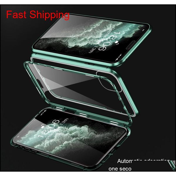 

for iphone xr case privacy protection anti-peep magnetic double sided tempered glass phone case for iphone 11 jllsss yyysports