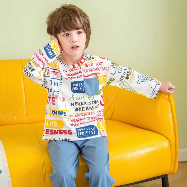 

children's suit 2021 new air-conditioned spring middle school handsome fashionable cloth boys' pyjamas thin summer, Blue;red