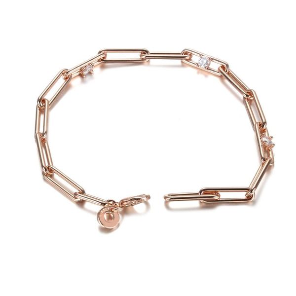 

charm bracelets s925 sparkling linked chain and stones bracelet for women girl lady gift, Golden;silver